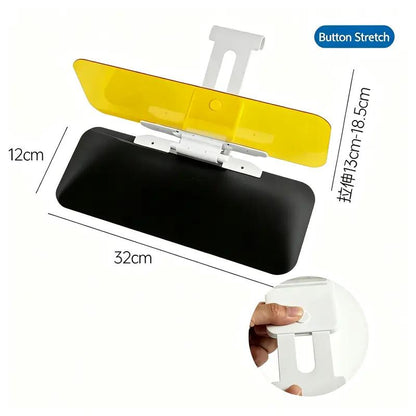 Adjustable Car Anti-Glare Sun Visor, Dual Color Day Night Driving Shield
