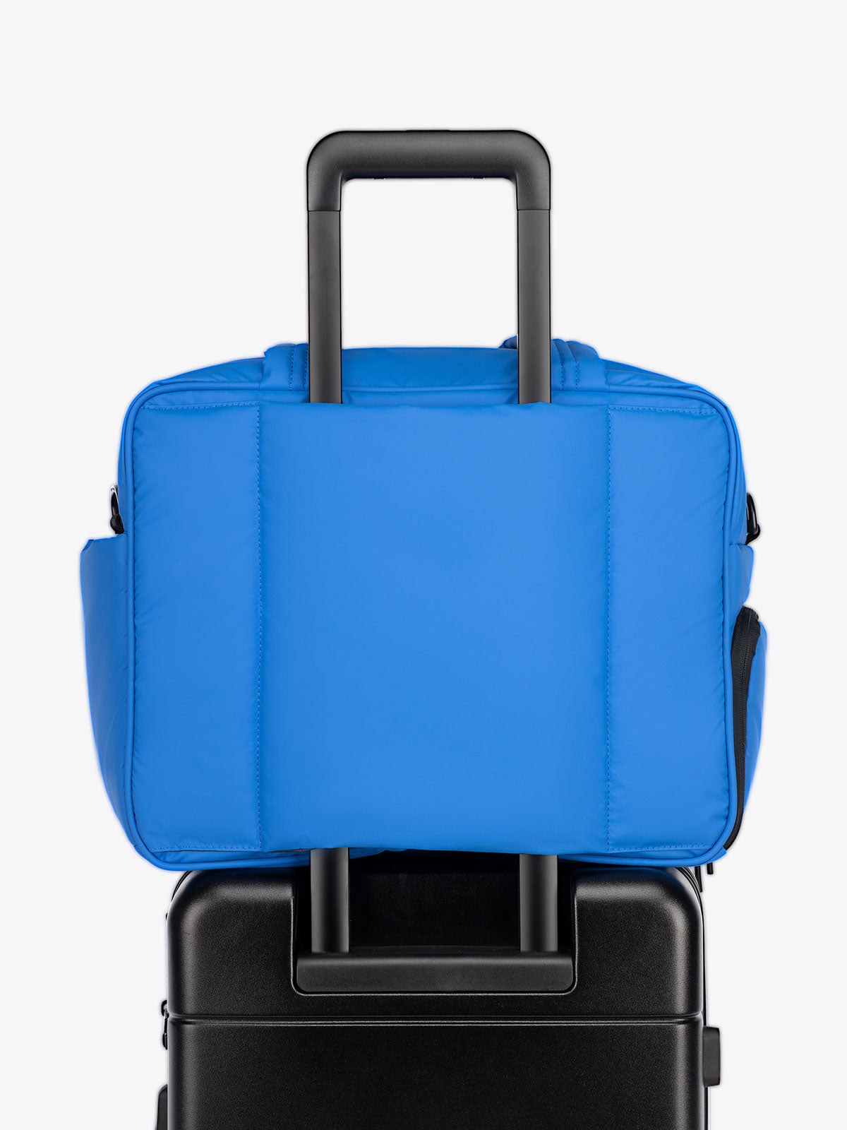 blue Luka Duffel with luggage sleeve; DSM1901-COBALT