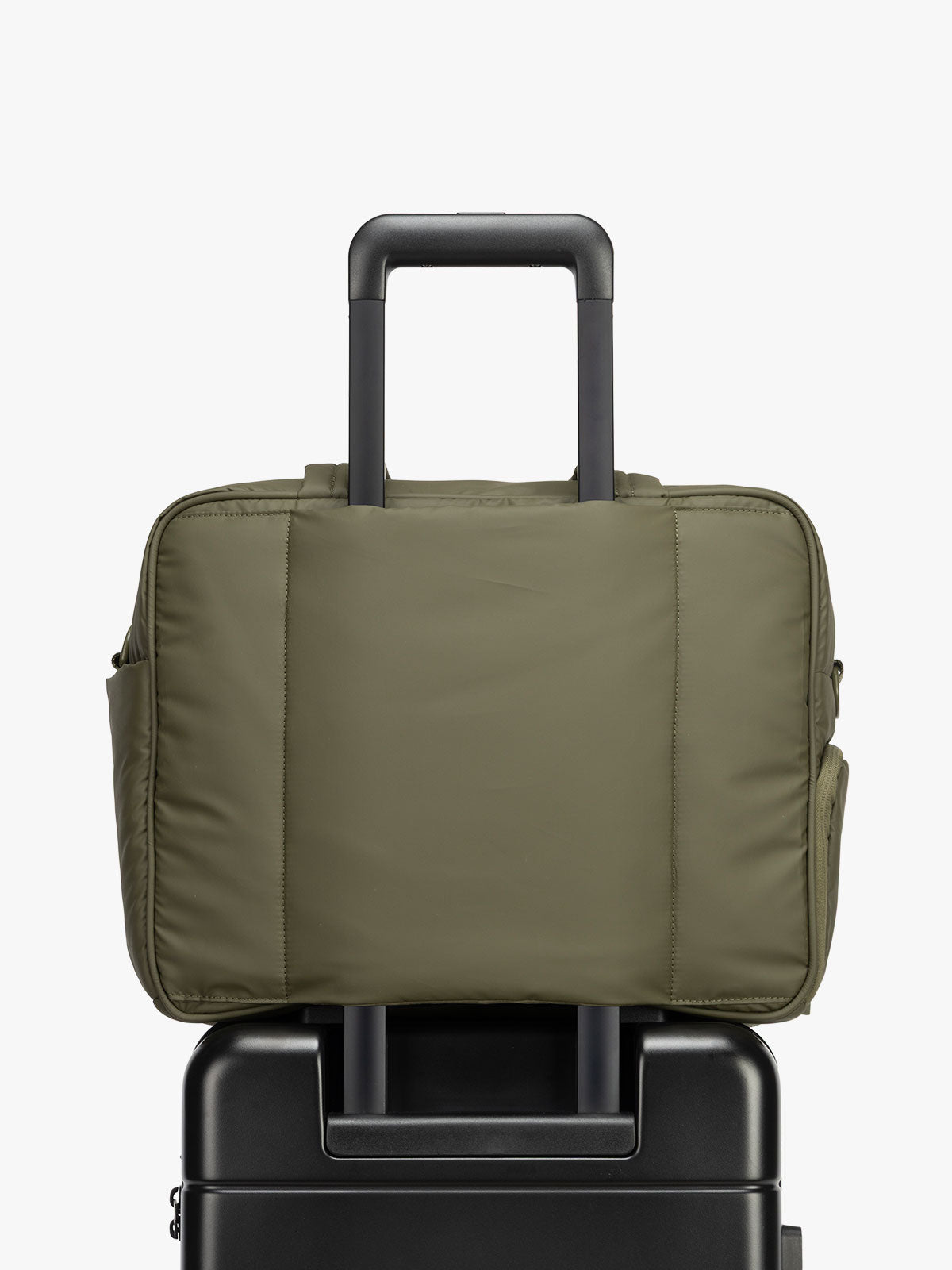 CALPAK Luka Duffel in dark green Pine luggage trolley sleeve; DSM1901-PINE