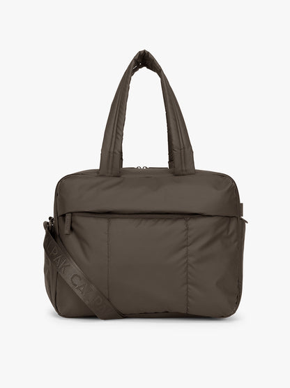 CALPAK Luka Duffel in brown Mushroom; DSM1901-MUSHROOM
