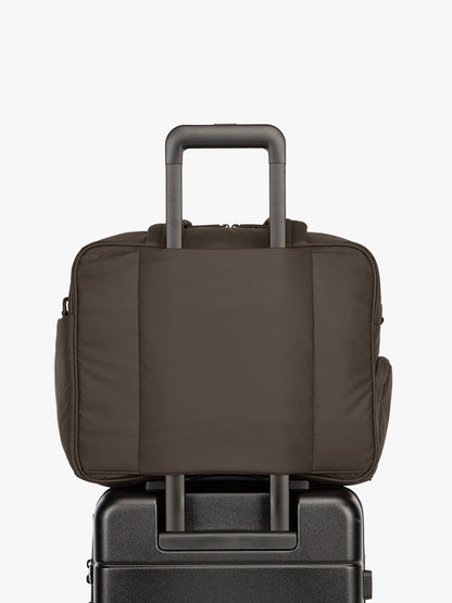 Luggage trolley sleeve of CALPAK Luka Duffel in brown Mushroom; DSM1901-MUSHROOM