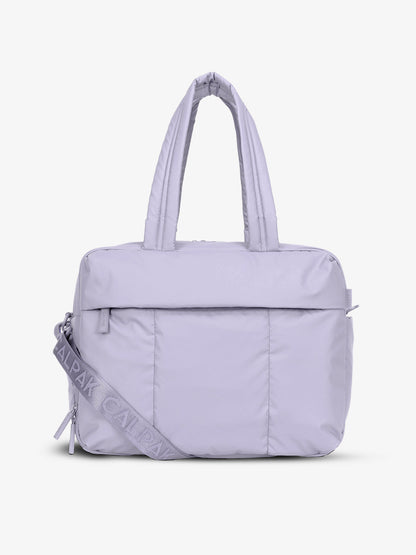 CALPAK Luka Duffel front view image in purple lavender Orchid; DSM1901-ORCHID
