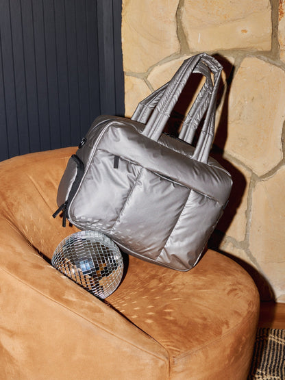 CALPAK Luka Duffel in gunmetal; DSM1901-GUNMETAL