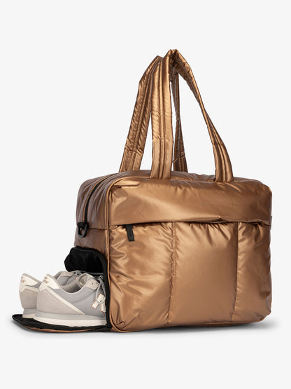 shoe compartment for Luka Duffel Bag in shiny copper; DSM1901-COPPER