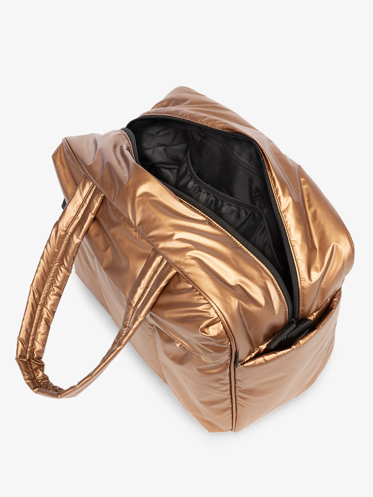 Luka weekender bag in metallic brown; DSM1901-COPPER