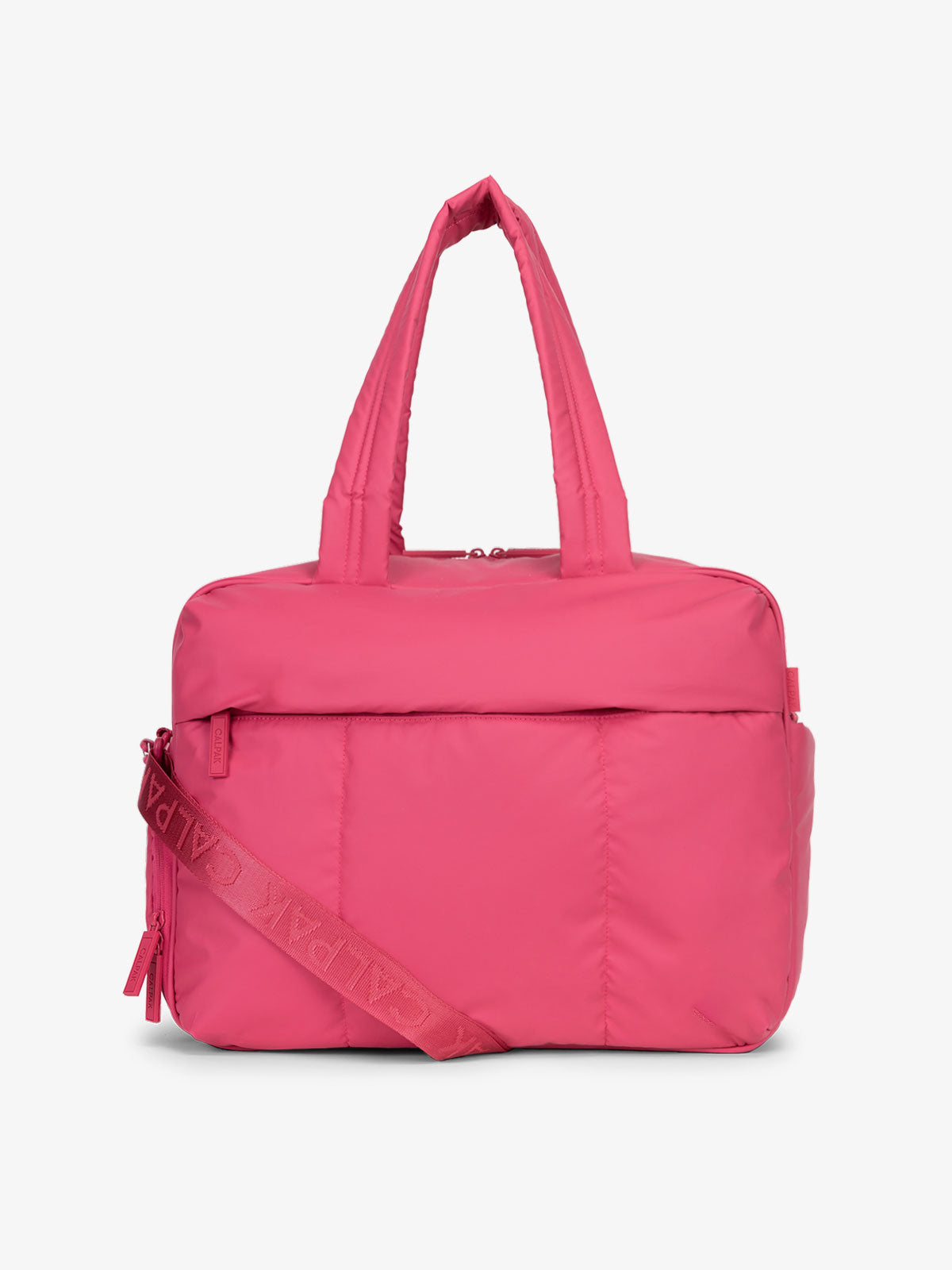 CALPAK Luka Duffel bag in dragonfruit pink; DSM1901-DRAGONFRUIT