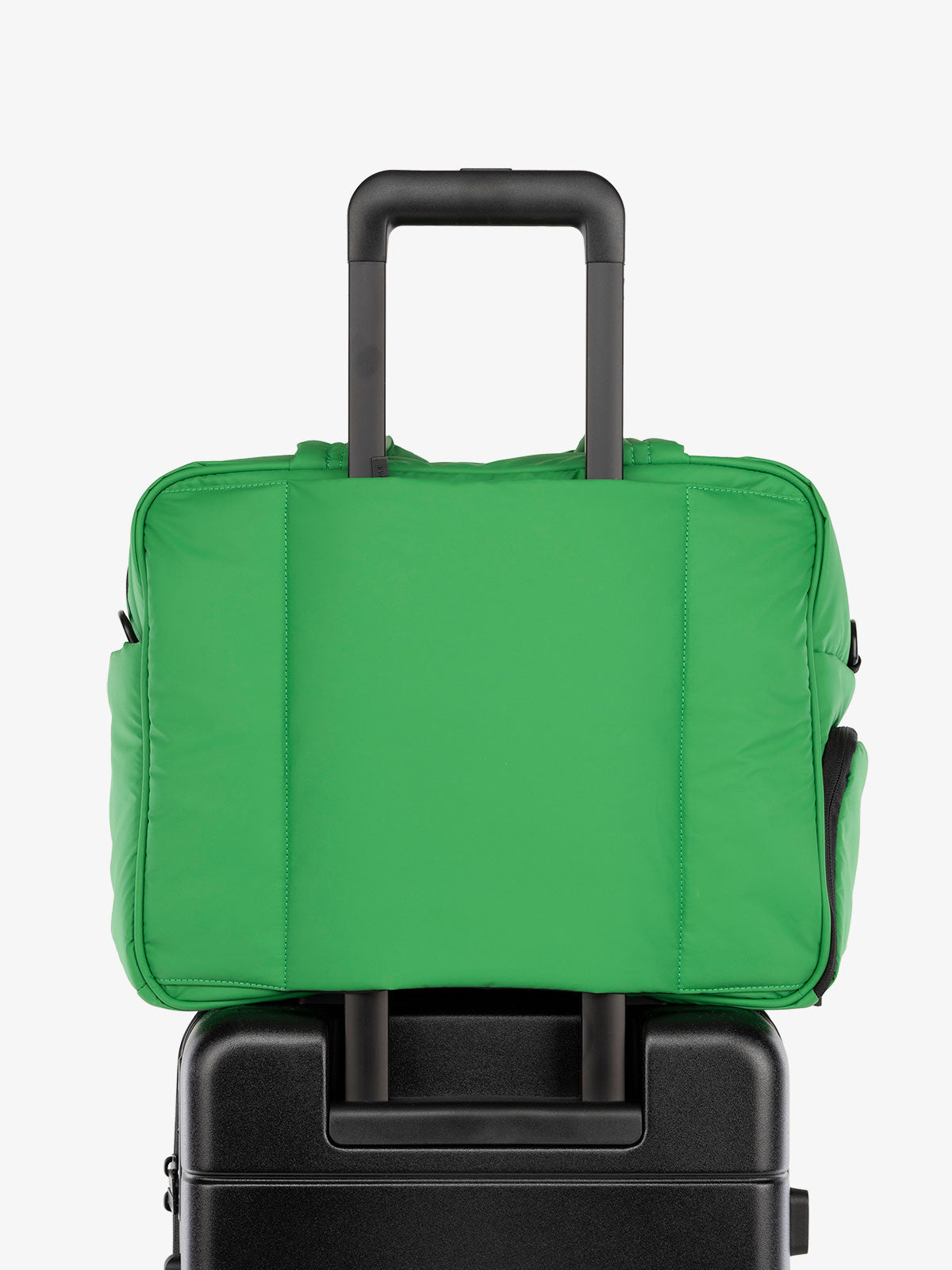 CALPAK Luka Weekender Duffel Bag with trolley sleeve for travel in green; DSM1901-GREEN-APPLE
