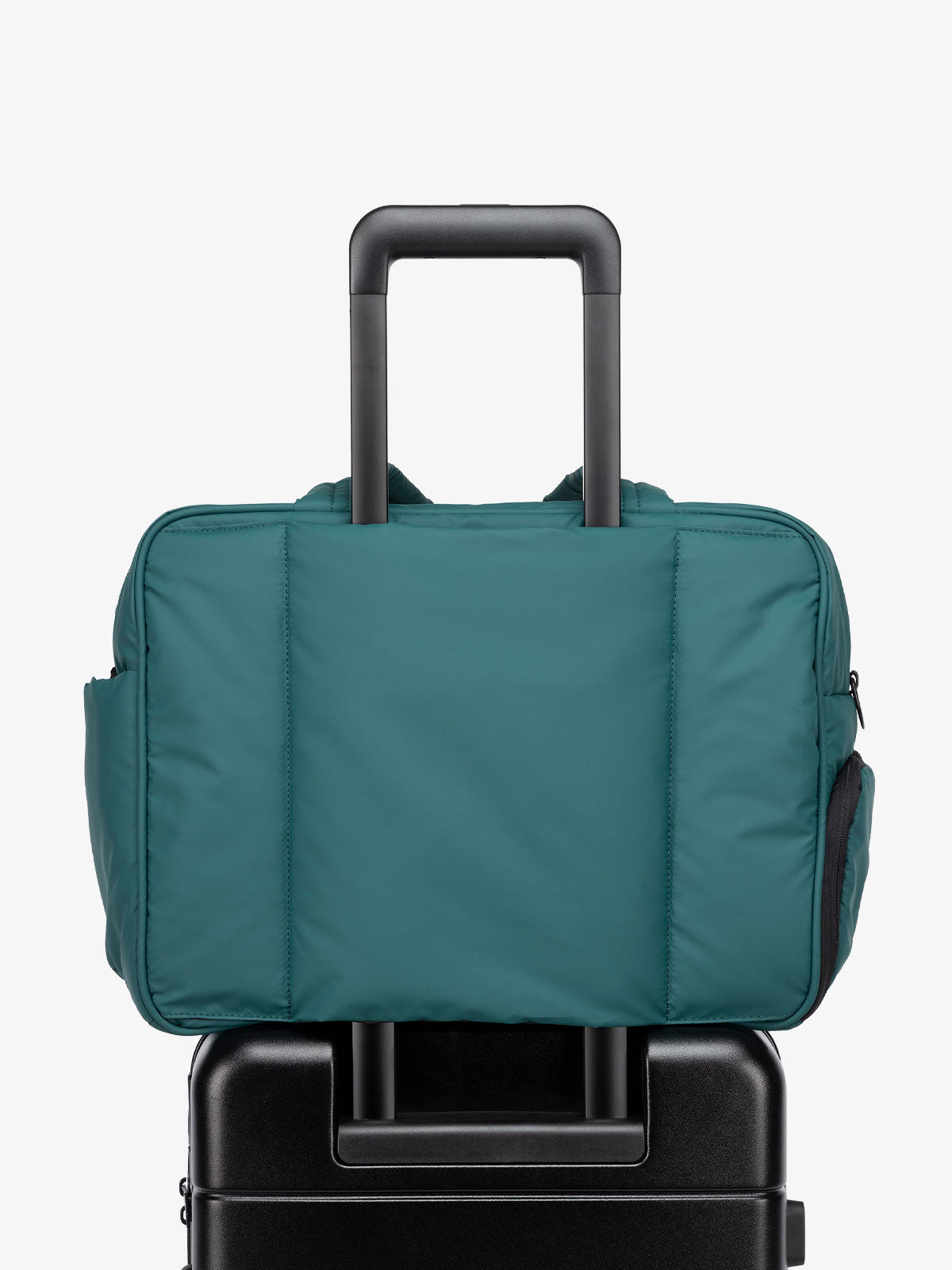 kale green Luka duffel bag for women with luggage trolley sleeve; DSM1901-KALE