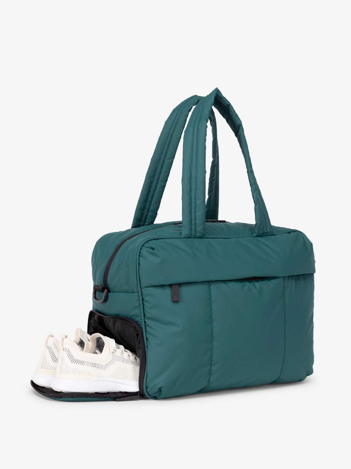 shoe compartment for Luka duffel bag in kale green; DSM1901-KALE