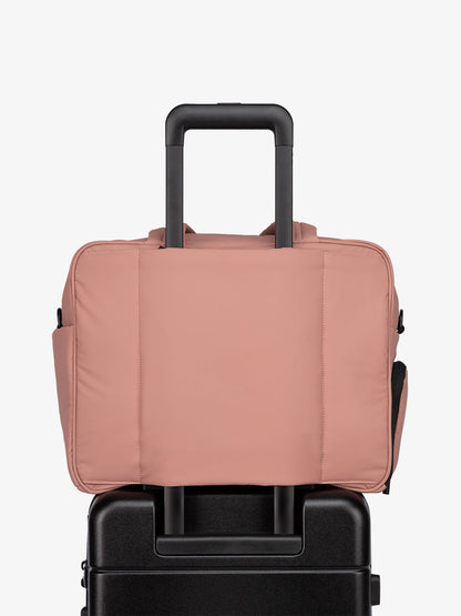 CALPAK Luka Duffel bag with luggage trolley sleeve in peony; DSM1901-PEONY