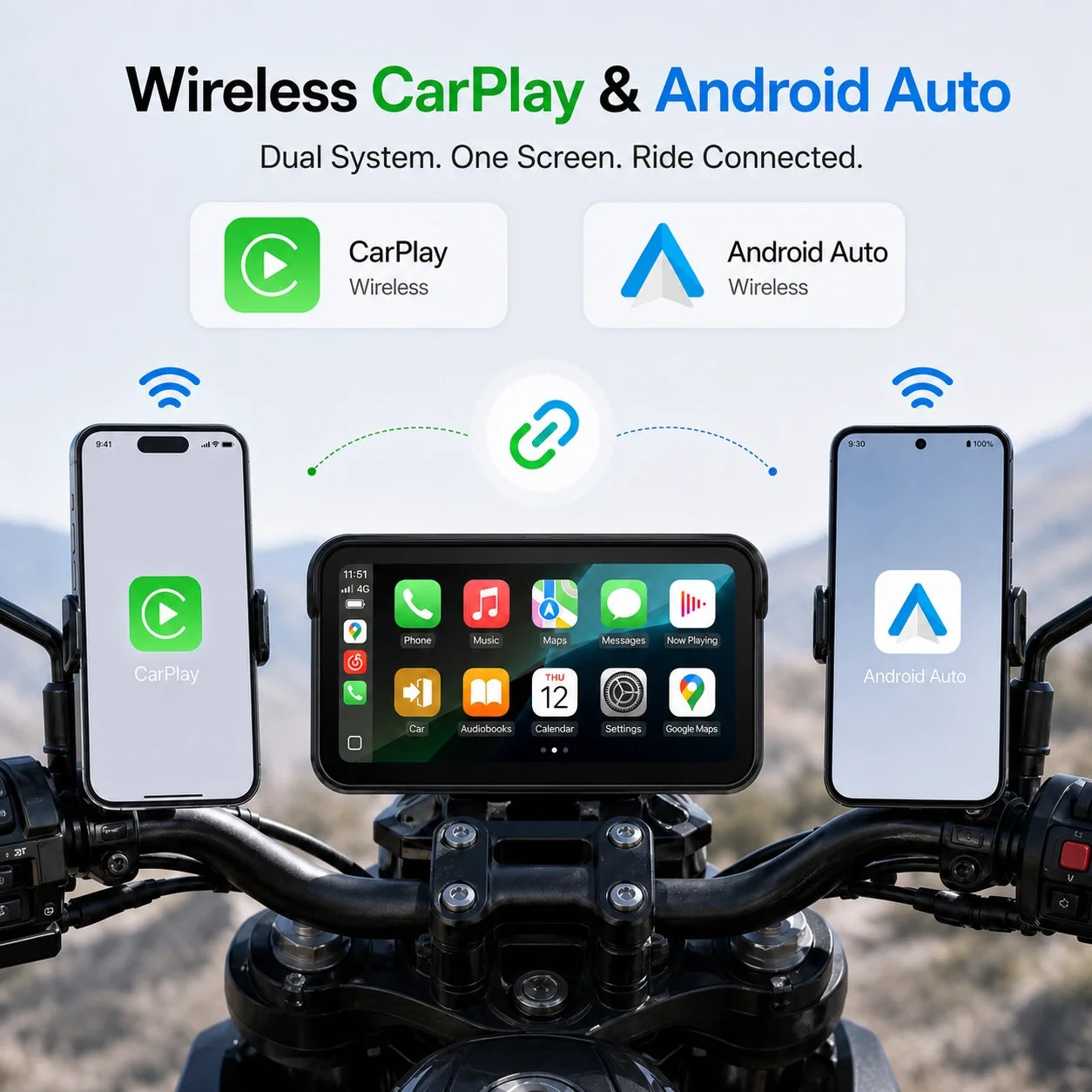 C6 Pro All-in-One Motorcycle Dash Cam with GPS & Anti-Theft – C6 pro wireless carplay and android auto