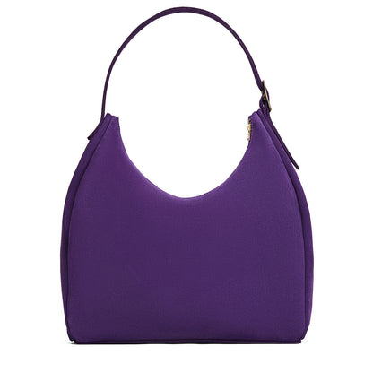 Imperial*Oversized | U-shaped, flat-bottomed leather shoulder bag with adjustable strap